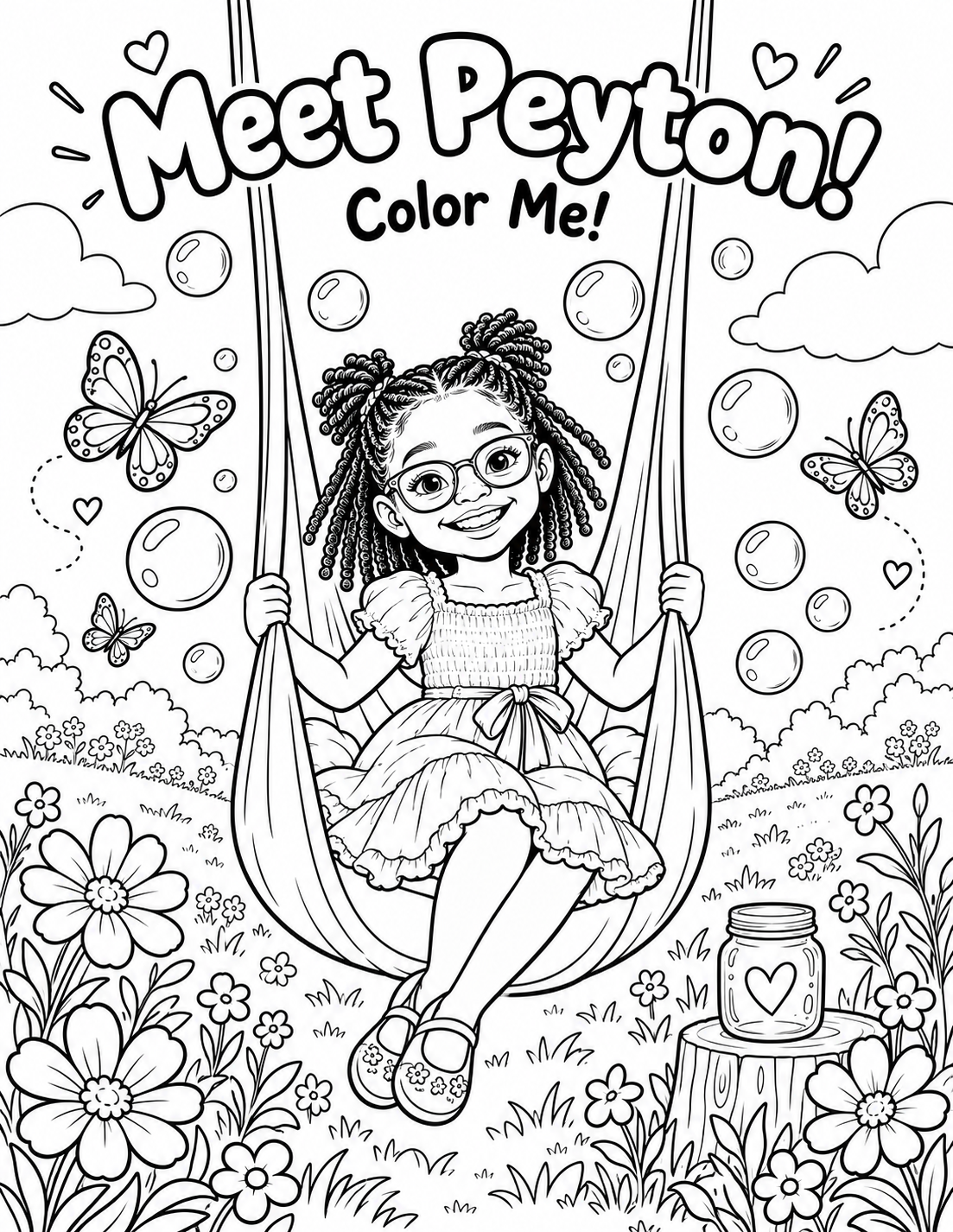 Meet Peyton coloring sheet preview